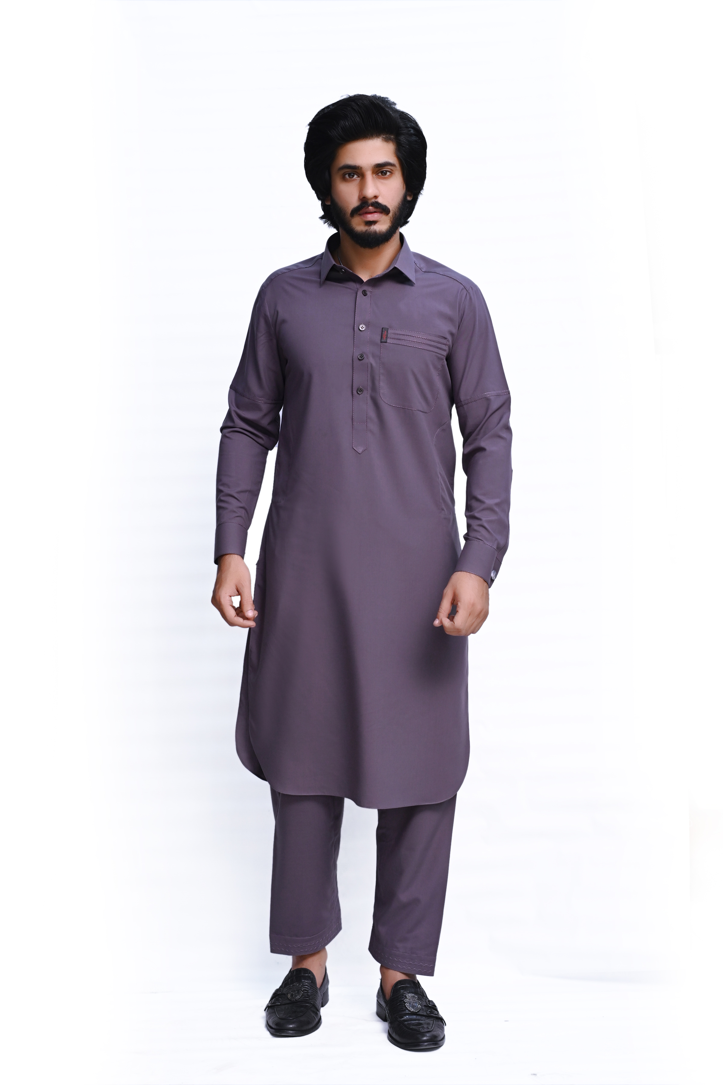 Slate Grey Classic Shalwar Kameez
