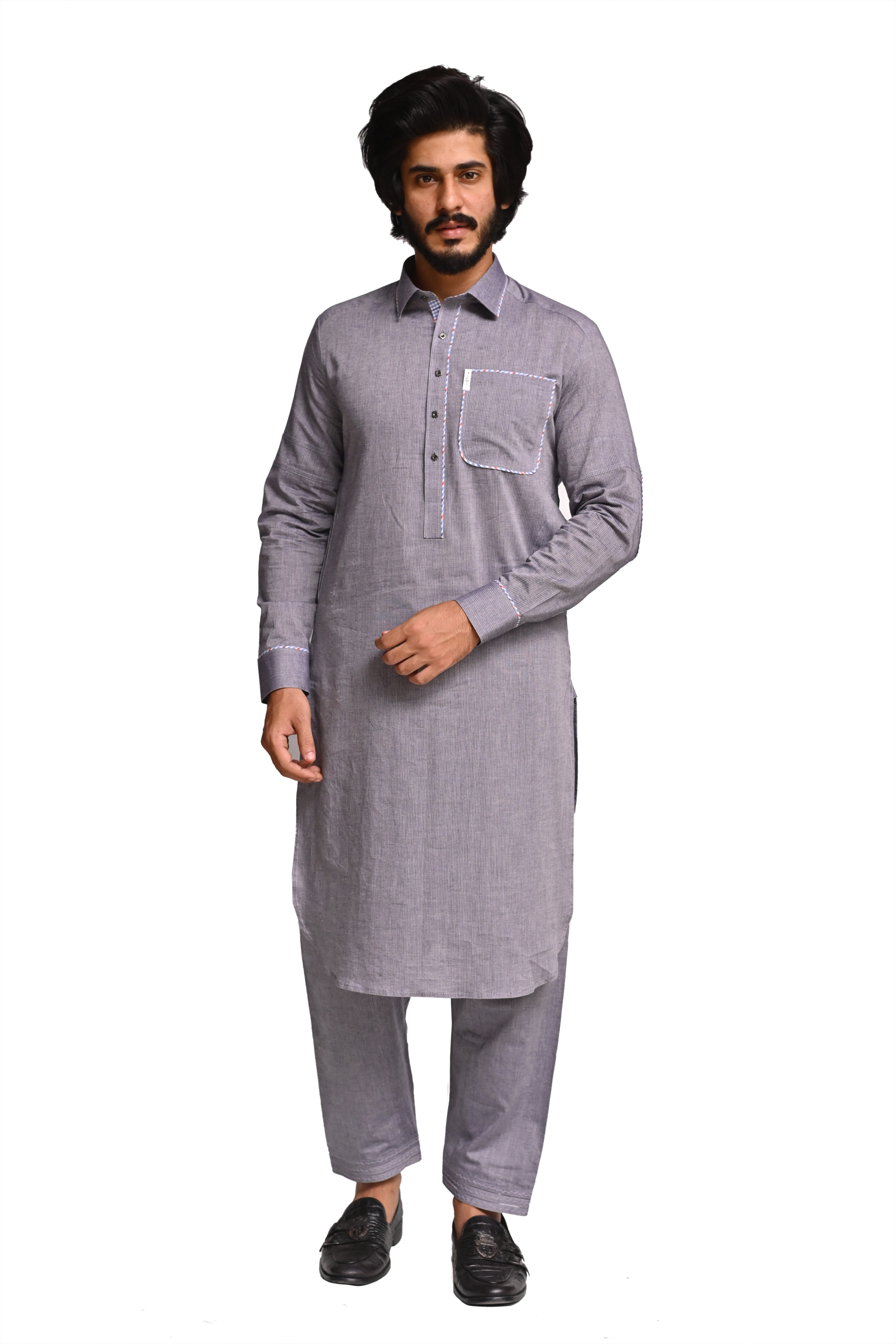 Light Blue Pocket Shalwar Kameez
